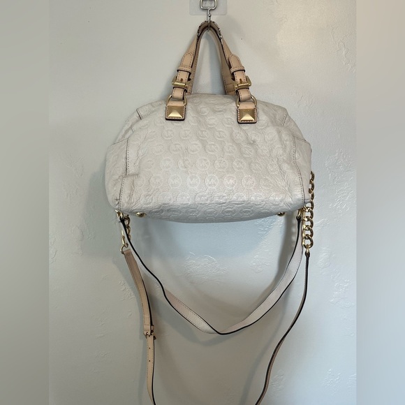 Michael Kors Chain Satchel Bag- Vanilla - Picture 8 of 16